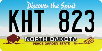 ND license plate KHT823