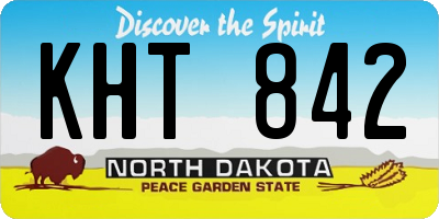 ND license plate KHT842