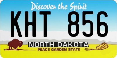 ND license plate KHT856