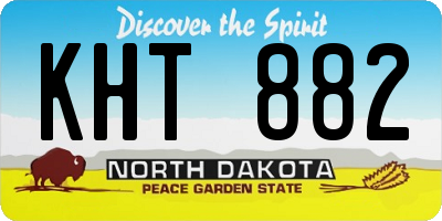 ND license plate KHT882