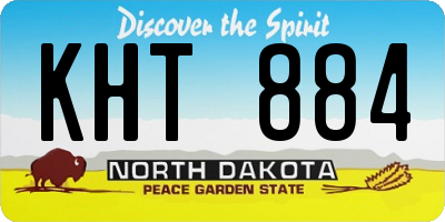 ND license plate KHT884
