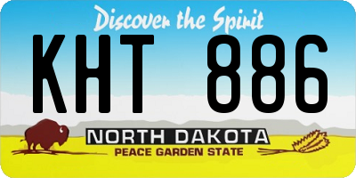 ND license plate KHT886