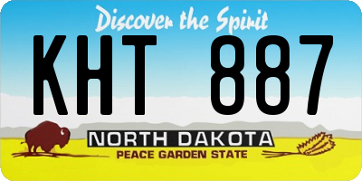 ND license plate KHT887