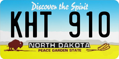 ND license plate KHT910
