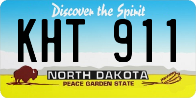 ND license plate KHT911