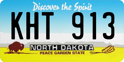 ND license plate KHT913