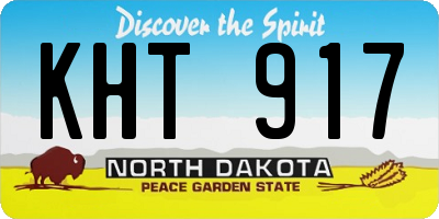 ND license plate KHT917