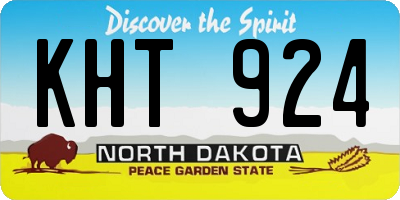 ND license plate KHT924