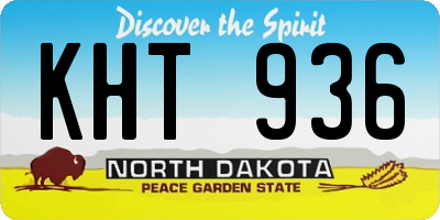 ND license plate KHT936