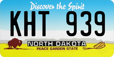 ND license plate KHT939
