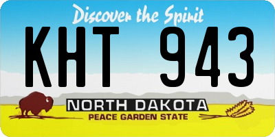 ND license plate KHT943