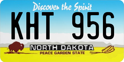 ND license plate KHT956