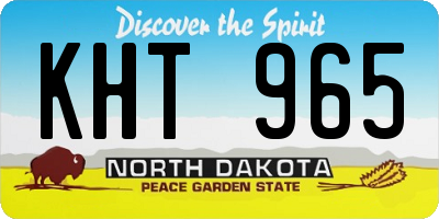 ND license plate KHT965