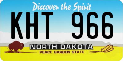 ND license plate KHT966