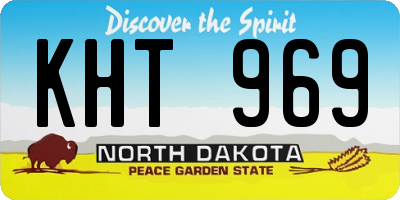 ND license plate KHT969