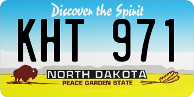 ND license plate KHT971