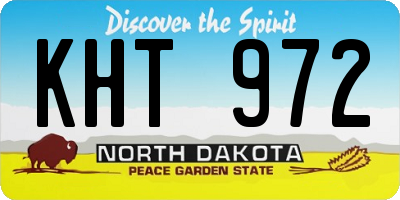 ND license plate KHT972