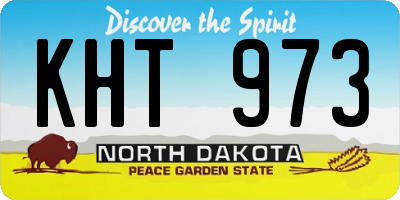 ND license plate KHT973