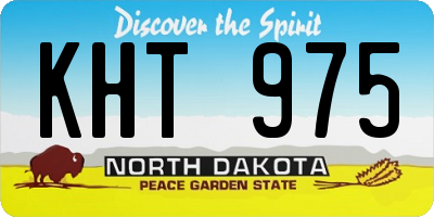 ND license plate KHT975