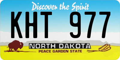 ND license plate KHT977