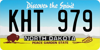ND license plate KHT979