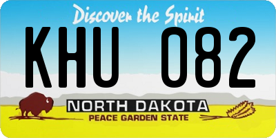 ND license plate KHU082