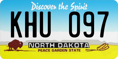 ND license plate KHU097