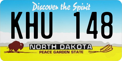 ND license plate KHU148