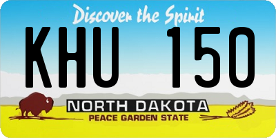 ND license plate KHU150
