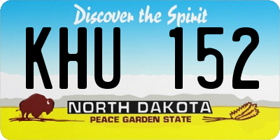 ND license plate KHU152