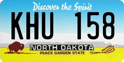ND license plate KHU158
