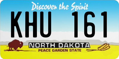 ND license plate KHU161