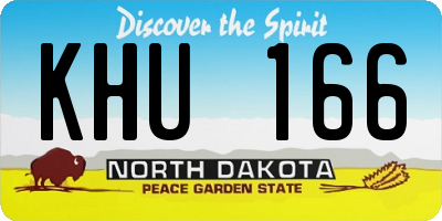 ND license plate KHU166