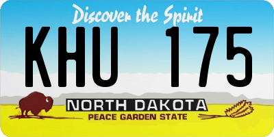 ND license plate KHU175