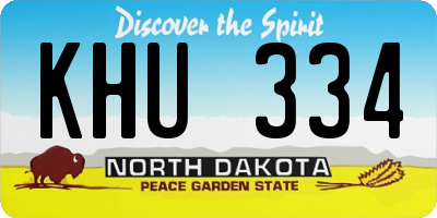 ND license plate KHU334