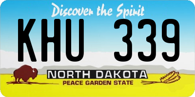 ND license plate KHU339