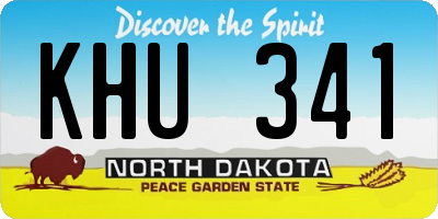 ND license plate KHU341