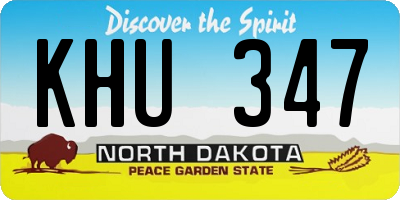 ND license plate KHU347
