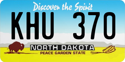ND license plate KHU370