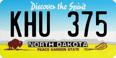 ND license plate KHU375