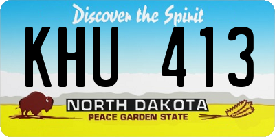 ND license plate KHU413