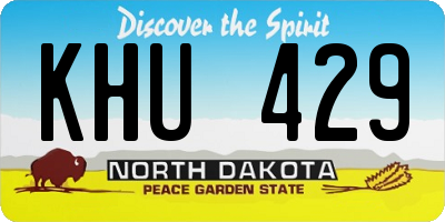 ND license plate KHU429