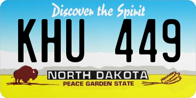 ND license plate KHU449