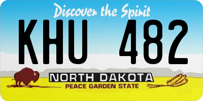 ND license plate KHU482