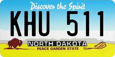 ND license plate KHU511