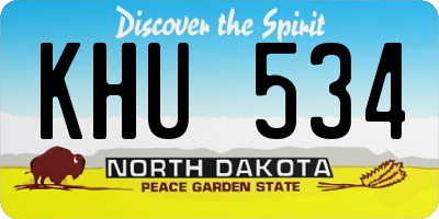ND license plate KHU534