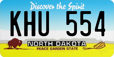ND license plate KHU554