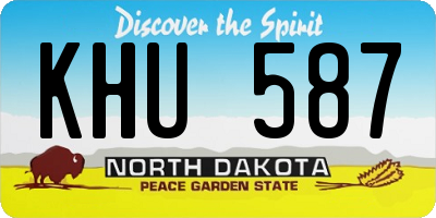 ND license plate KHU587