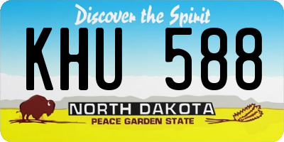 ND license plate KHU588