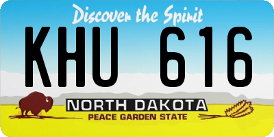 ND license plate KHU616